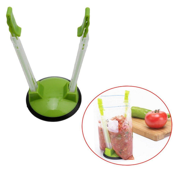 6 PCs Set Hands Free Adjustable Rack Clip For Ziplock Bags