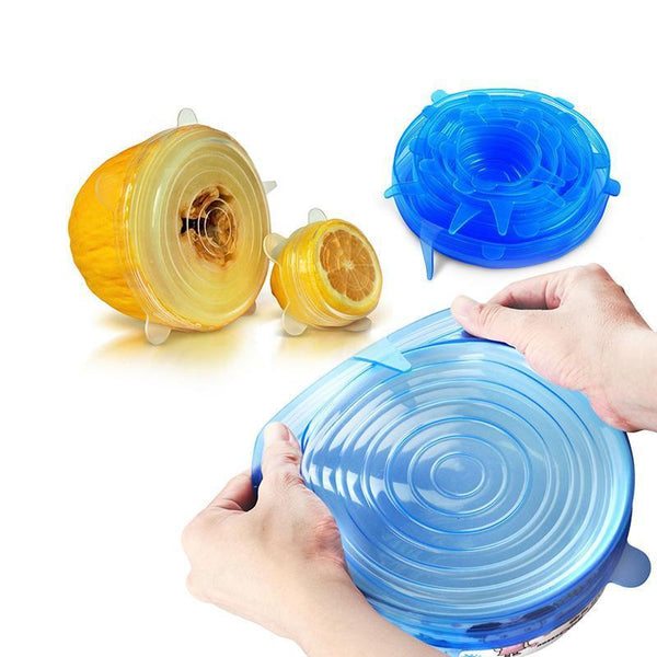 6 PCs Set Universal Reusable Stretch Lids