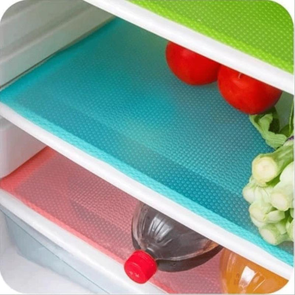 Antibacterial Food Grade Silicone Refrigerator Mats (4pcs)