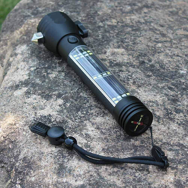 10 in 1 Multifunction Solar Powerful LED Flashlight