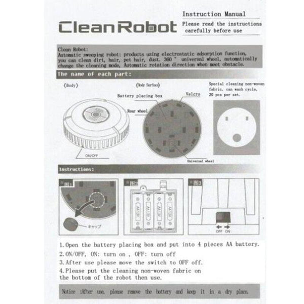 Vacuum Robot Auto Cleaner