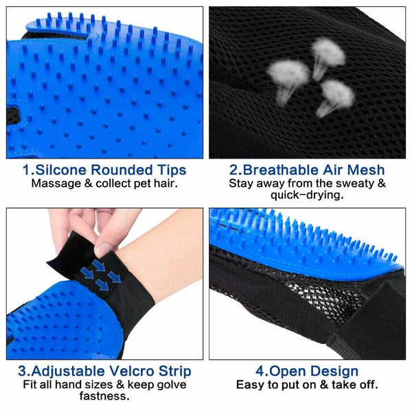 Pet Grooming De-shedding Brush Glove