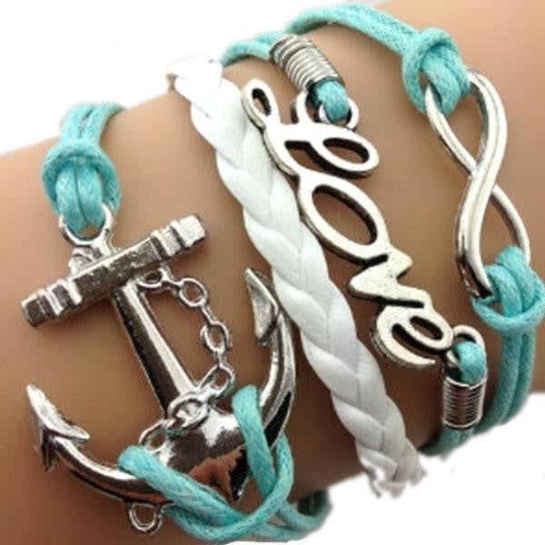 Anchor Love Infinity Bracelet