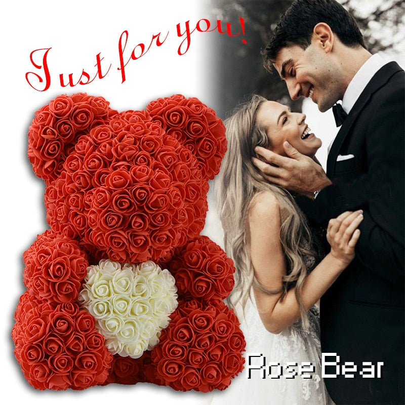 Big Red Teddy Bear Rose Flower