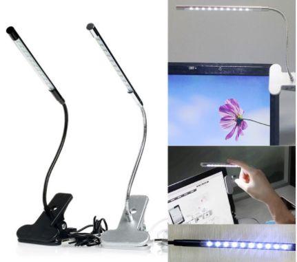 Clip-on 10 LED USB Light Flexible Desk Table Lamp