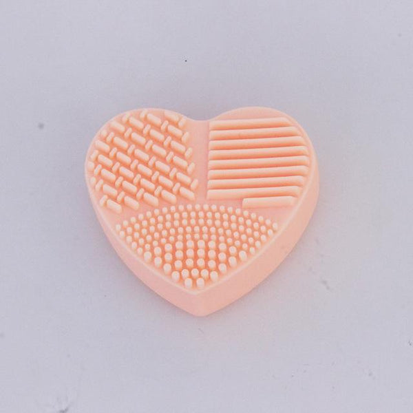 Heart Shape Makeup Brush Cleaning