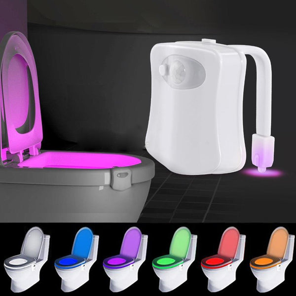 Motion Sensor LED Toilet Light with 16-Colors