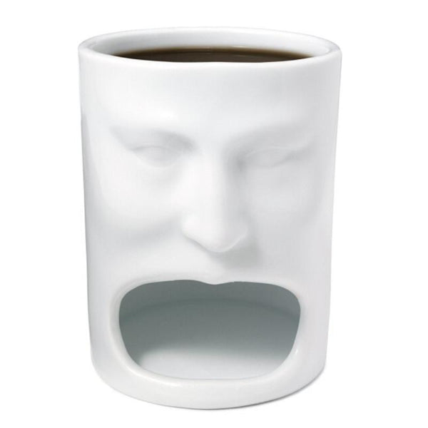 Face Shape Ceramic Coffee Cup Mug