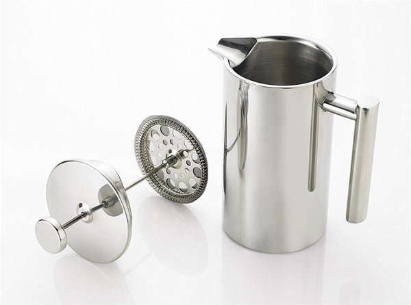 Stainless Steel French Press Coffee Tea Pot with Filter Double Wall