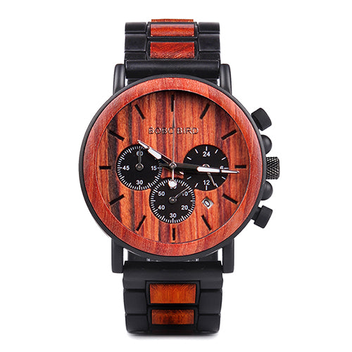 Luxury Quartz Chronograph Wooden Watch