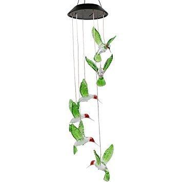 LED Solar Powered Hummingbird Chime